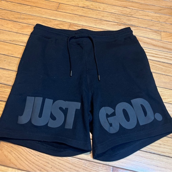 god is dope Other - Just God Shorts Men’s Size Small Printed Graphic Fleece Jogger Drawstring NWT